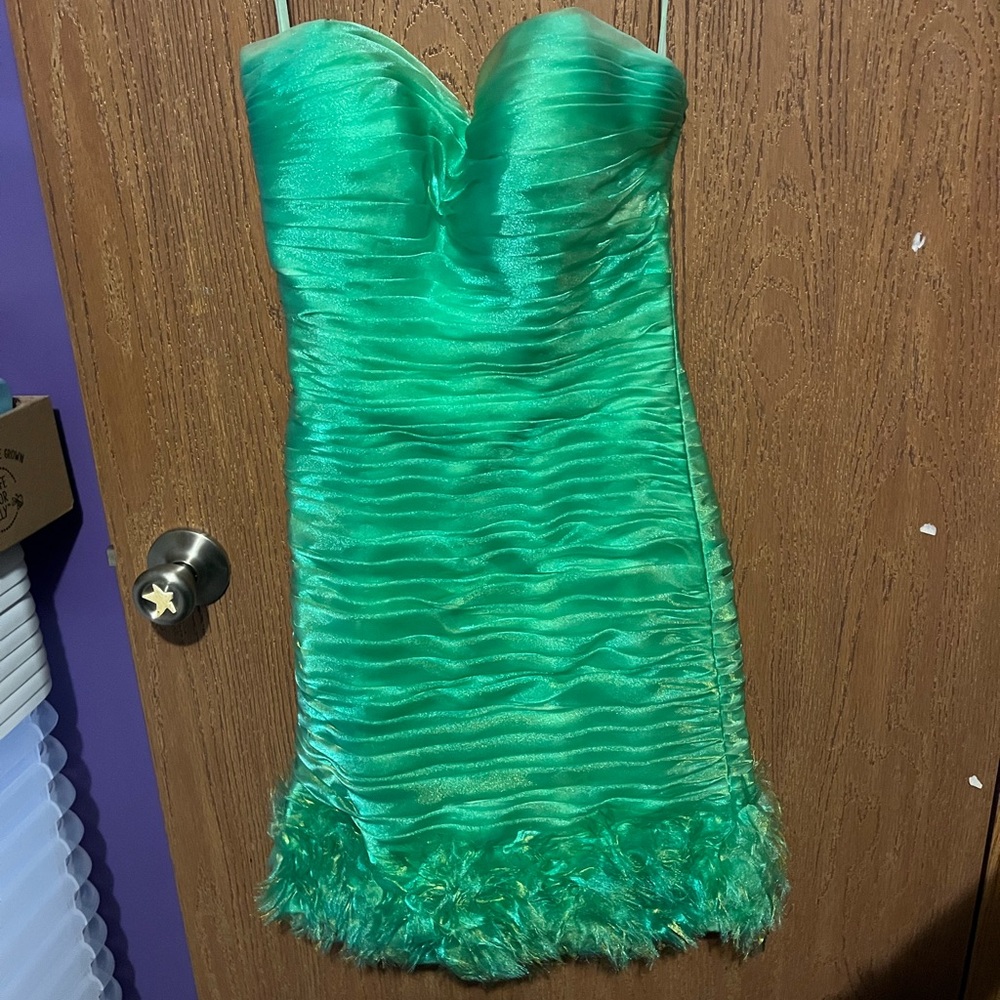 Green homecoming dress by Madeline Gardner